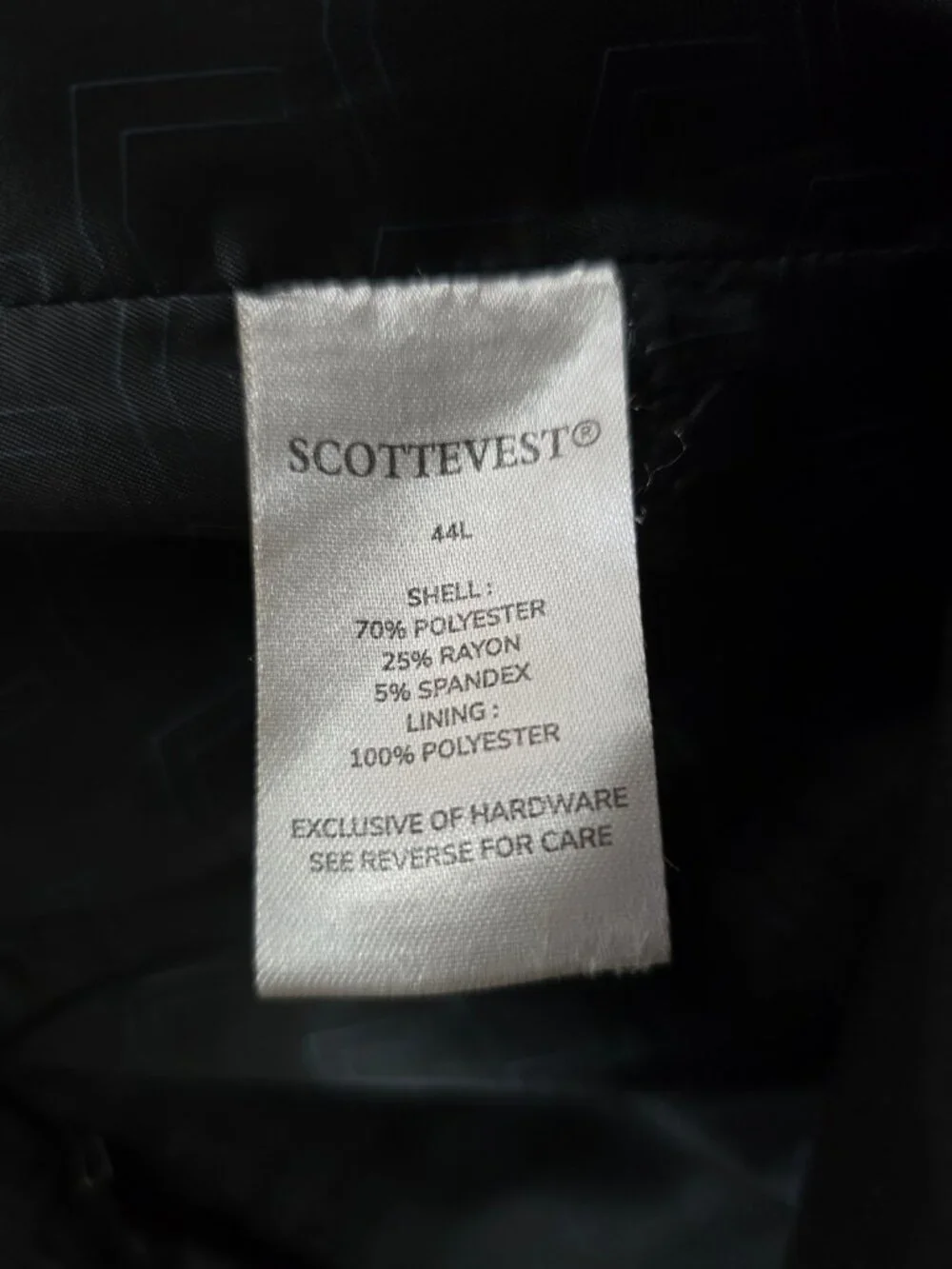 SCOTTeVEST Sport Coat Mens 44L Black Sports Jacket Travel Blazer Multi-Pockets